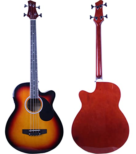 Vizcaya Full Size Acoustic-Electric Bass Guitar Sunburst - Image 3