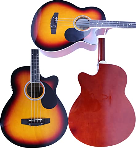 Vizcaya Full Size Acoustic-Electric Bass Guitar Sunburst - Image 4
