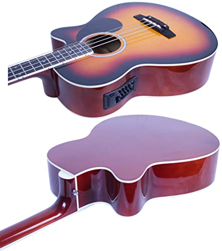 Vizcaya Full Size Acoustic-Electric Bass Guitar Sunburst - Image 5