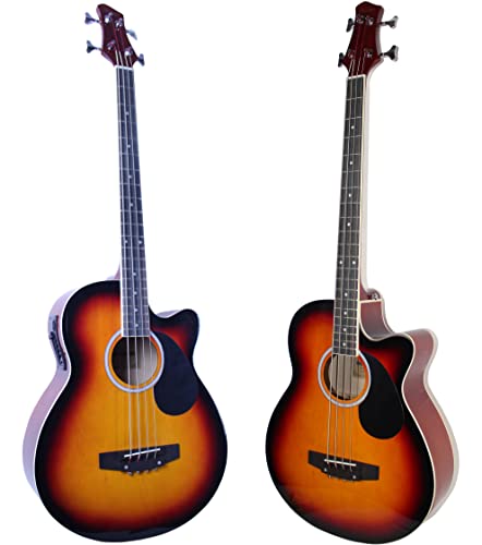Vizcaya Full Size Acoustic-Electric Bass Guitar Sunburst - Image 2