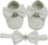 Nihao Baby White Baby Girls Baptism Shoes Set