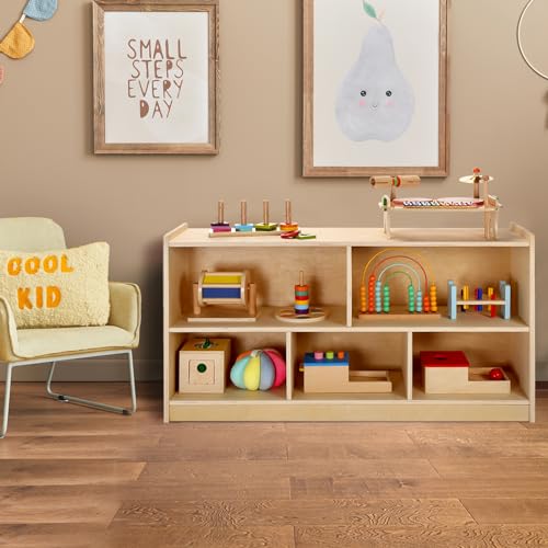 wingyz 5-Section Montessori Kids Bookshelf Organizer - Image 2