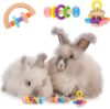 MEWTOGO Wooden Bunny Toys – Bite-Resistant Rabbit Toys