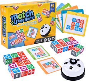 varbertos Wooden Pattern Block Puzzles With Bell