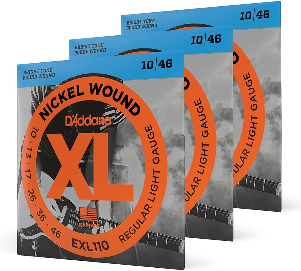 D'Addario XL Nickel Electric Guitar Strings - EXL110-3D