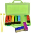 ENNBOM Xylophone Glockenspiel with Green Case