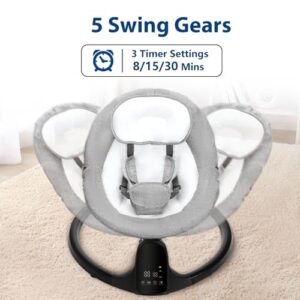 YAOYUQIAN Automatic Baby Swing, 5 Speeds, 3 Angles