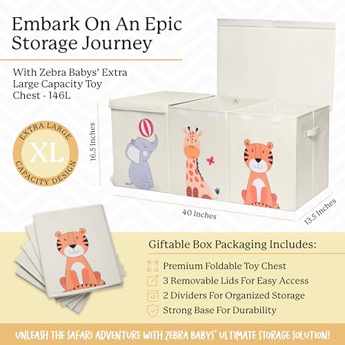 Zebra Baby Baby Toy Storage Organizer - Large Chest - Image 3
