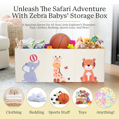 Zebra Baby Baby Toy Storage Organizer - Large Chest - Image 2
