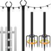 Mutovlin 10 Ft String Light Poles, Outdoor