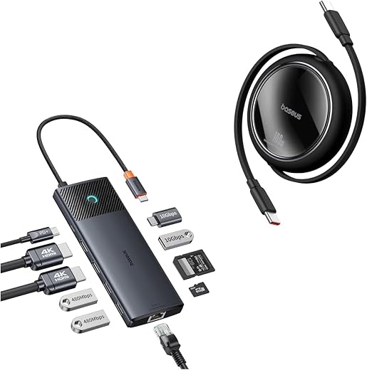 Baseus 10Gbps Docking Station & Mini 100W Cable