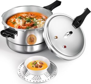WantJoin 10Qt Aluminum Pressure Cooker With Release Valve