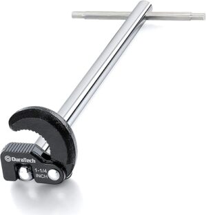DURATECH 11-Inch Adjustable Basin Wrench, 3/8” to 1-1/4” Capacity