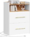 YITAHOME 2 Drawer File Cabinet With Charging Station