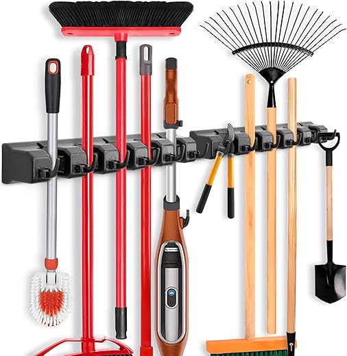 IMILLET 2 Pack Wall Mounted Mop Holder