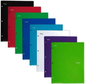 Five Star 2 Pocket Plastic Folders, Assorted – 33342
