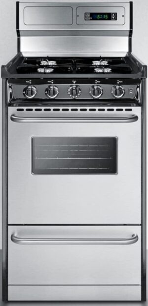 Summit Appliance 20″ Wide Gas Range Stainless Steel