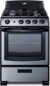 Summit Appliance 24″ Freestanding Gas Range, 4 Burners