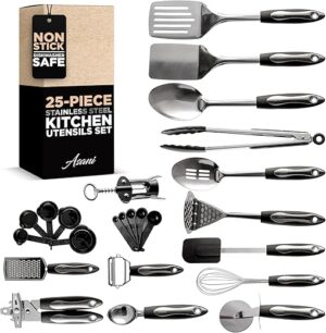 Asani 25-Piece Stainless Steel Kitchen Utensil Set