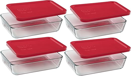Pyrex 3-Cup Rectangle Food Storage Containers