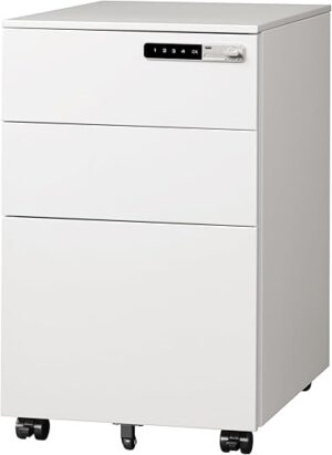 DEVAISE 3-Drawer Mobile File Cabinet With Lock