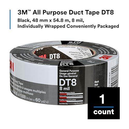 3M DT8 Industrial Strength Black Duct Tape - Image 2