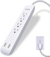 PHILIPS 4 Outlet Surge Protector With USB, SPC6244WC/37