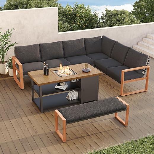 Grand patio 4-Piece Outdoor Furniture Set With Fire Pit