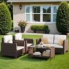 Homall 4 Piece Rattan Patio Furniture Set