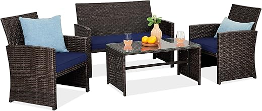 Best Choice Products 4-Piece Wicker Patio Furniture Set