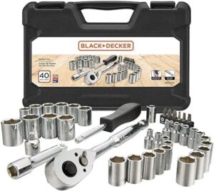 BLACK+DECKER 40-Piece Socket And Ratchet Set (BDMT45001)