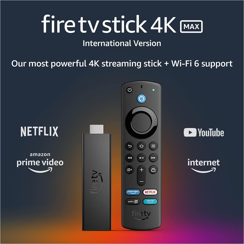 Amazon 4K Max Streaming Device, Alexa Remote