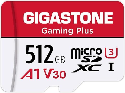 Gigastone 512GB Micro SD Card, Gaming Plus