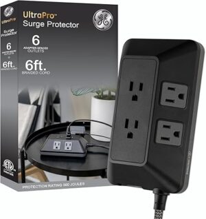 GE 6-Outlet Surge Protector, 6 Ft Cord 70614