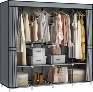 MOGELAFOO 67 Inch Portable Closet Wardrobe Organizer