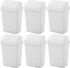 Sterilite 7.8 Gallon SwingTop Wastebasket, White (6 Pack)