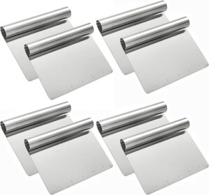 WICHBEEN 8 Pack Stainless Steel Food Scraper