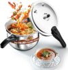 WantJoin 8 Quart Stainless Steel Pressure Cooker