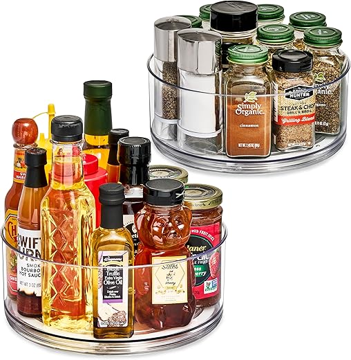 Sorbus 9 Inch Clear Lazy Susan Organizer