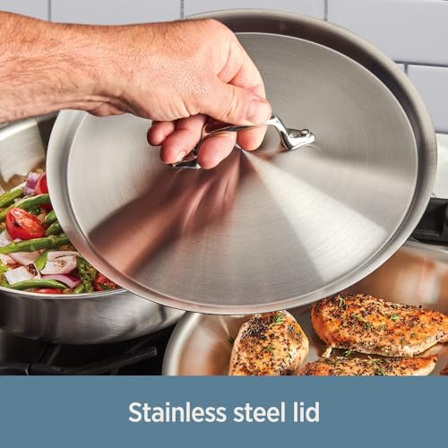 All-Clad D3 3-Ply Stainless Steel Fry Pan - Image 5