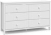 STORKCRAFT Alpine 6 Drawer Double Dresser (White)