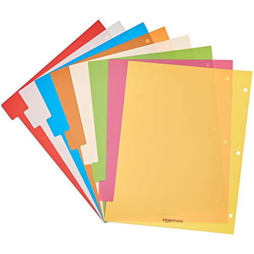 Amazon Basics 3-Ring Binder 8-Tab Dividers Set - Image 3