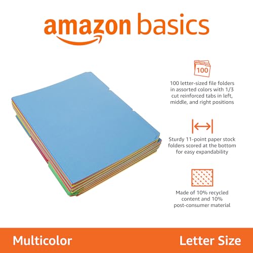 Amazon Basics AMZ401 File Folders - Letter Size - Image 2