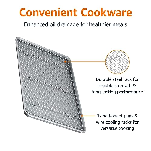 Amazon Basics Nonstick Baking Sheet & Cooling Rack Set - Image 2
