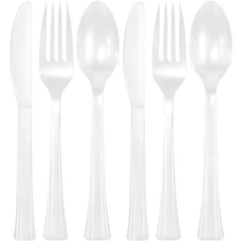 Amscan Silver Plastic Cutlery Pack (24) - Image 3