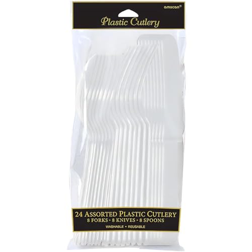 Amscan Silver Plastic Cutlery Pack (24) - Image 4