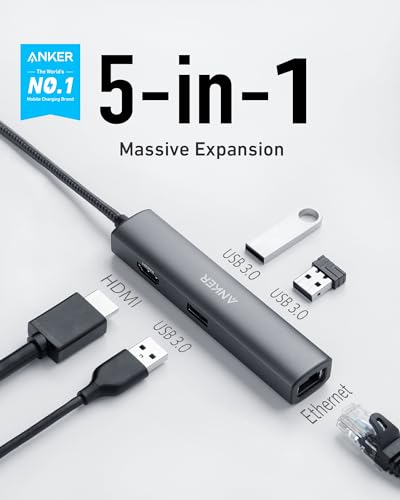 Anker USB C Hub Adapter, 5-in-1 - Image 2