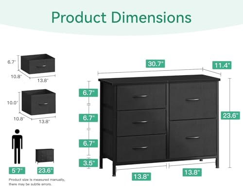 AODK Dresser TV Stand With 5 Drawers - Image 3