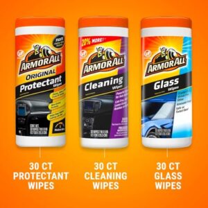 Armor All Protectant, Glass & Cleaning Wipes, 30 Count