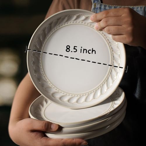 Artena Artena 8.5 Inch Embossed Salad Plates Set - Image 5